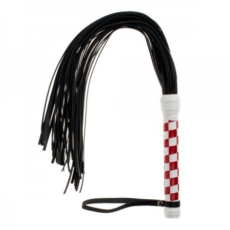 Флогер Premium Leather Flogger White&Red
