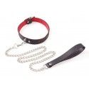 Ошейник с поводком COLLAR HEART Black and Red