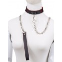 Ошейник с поводком COLLAR HEART Black and Red