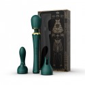 Вибромассажер с насадками Zalo - Kyro Wand Turquoise Green