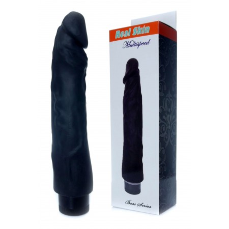 Вібратор Boss Series - Real Skin Black, (довжина 22 см, діаметр 4 см