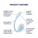 Смарт-виброяйцо Satisfyer Smooth Petal Connect App Light Blue,12 режимов вибрации