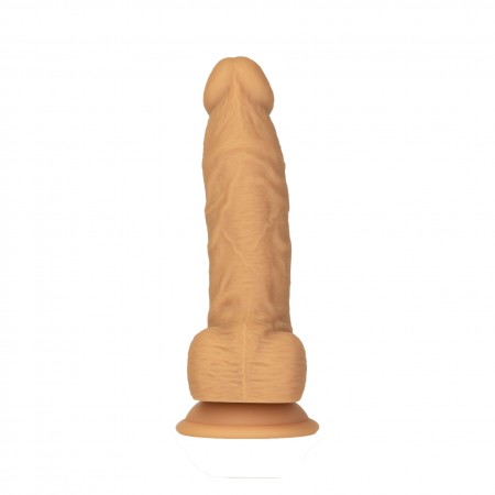 Фаллоимитатор ADDICTION Dual Density Silicone Dildo Caramel 8`, присоска, диаметр 4,3 см, вибропуля