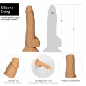 Фаллоимитатор ADDICTION Dual Density Silicone Dildo Caramel 8`, присоска, диаметр 4,3 см, вибропуля