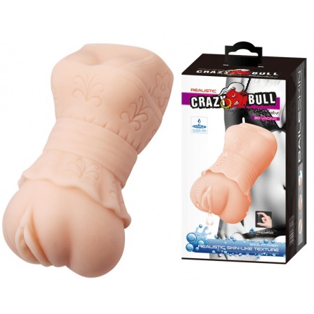 Мастурбатор вагина CRAZY BULL- Realistic 3D VAGINA Water lubricant