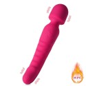 Вибратор-массажер Heatrix с подогревом, 7 скоростей, двухсторонняя вибрация, розовый, 23 см