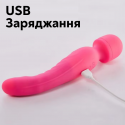 Вибратор-массажер Heatrix с подогревом, 7 скоростей, двухсторонняя вибрация, розовый, 23 см