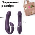Вибратор Kaelynn с подогревом и вращающейся головкой, 10 режимов, фиолетовый, 19 см