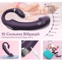 Вибратор Kaelynn с подогревом и вращающейся головкой, 10 режимов, фиолетовый, 19 см