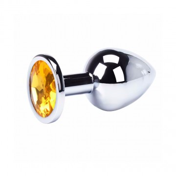 Купить - Металева анальна пробка, Silver Orange, розмір M