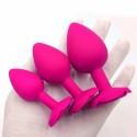 Силиконовая анальная пробка с розой Rose Pink, розовая, размер M, 8.3 см