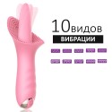Вібратор з язичком COCOLILI для вагіни і клітора, 10 режимів, 15 см