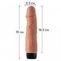 Реалистичный вибратор Rockin Dong с головкой, телесный, длина 19 см, диаметр 3.5 см