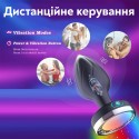 Анальная вибро-пробка Plug Remote на управлении с пульта со сменой цвета, 10 режимов, диаметр 3.5 см