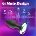 Анальная вибро-пробка Multi Plug App на управлении с телефона со сменой цвета, 10 режимов, диаметр 3.5 см