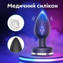 Анальная вибро-пробка Multi Plug App на управлении с телефона со сменой цвета, 10 режимов, диаметр 3.5 см