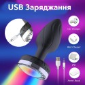 Анальная вибро-пробка Multi Plug App на управлении с телефона со сменой цвета, 10 режимов, диаметр 3.5 см