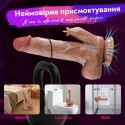 Вібратор телескопічний Looxzvve з підігрівом та рухом вгору-вниз на 3 см, 10 режимів, тілесний, 22 см