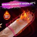 Вібратор телескопічний Looxzvve з підігрівом та рухом вгору-вниз на 3 см, 10 режимів, тілесний, 22 см