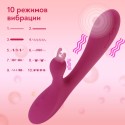 Вибратор-кролик PALODEER с усиками для клиторальной стимуляции, 10 режимов, розовий, 23 см