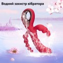 Вібратор кролик з потрійною стимуляцією Smile3x, 10 частот, червоний, 20 см