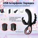Вібратор кролик з потрійною стимуляцією Smile3x, 10 частот, червоний, 20 см