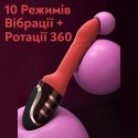 Секс-машина портативна Queen v3.0 з присоскою, 10 режимів ротації та вібрації, 23.5 см
