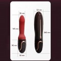 Секс-машина портативна Queen v3.0 з присоскою, 10 режимів ротації та вібрації, 23.5 см