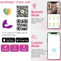 Двойной вибростимулятор Kogi APP с вагинальной вибрацией и клиторальным вакуумом, фиолетовый, 10 режимов