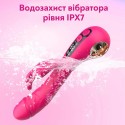 Вібратор-кролик Ribo з дисплеєм, 9 вібрацій, 9 частот, рожевий, 22.3 см