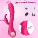 Вібратор-кролик Ribo з дисплеєм, 9 вібрацій, 9 частот, рожевий, 22.3 см