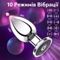 Анальна вібро-пробка Bonny на керуванні з пульта, 10 режимів, діаметр 2.75 см, розмір S